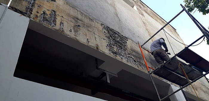 Serviço de Restauração de estruturas de concreto.