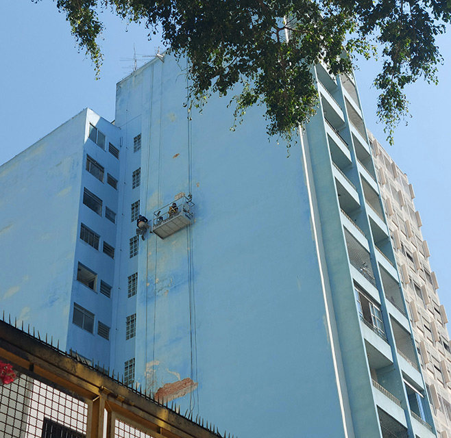 Restauração e Pintura de Fachada. Condomínio Maria Antonieta